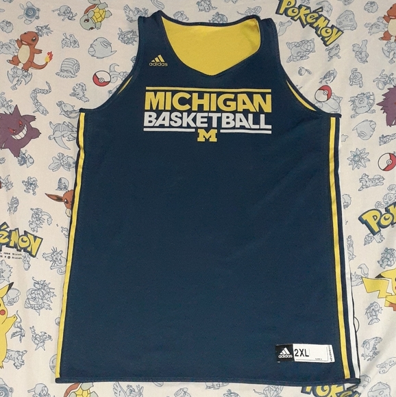 adidas Shirts Game Worn Reversible Adidas Michigan Wolverines